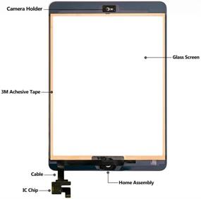 img 2 attached to 📱 White 7.9 Inch Front Glass Replacement/Touch Screen Digitizer with IC Chip & Repair Tool Kit for iPad Mini 1 / iPad Mini 2