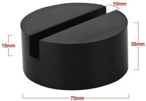 img 3 attached to Protect Your Vehicle with GeeWatom Universal Jack Pad Slotted Rubber Jack Pad - Frame Rail Protector Puck/Pad (Medium Size) - Ensures Pinch Weld, Paint, and Metal Safety (1 Pack)