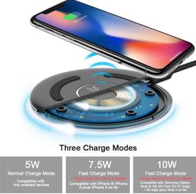 img 3 attached to 🔌 Беспроводное зарядное устройство Yootech Qi-сертифицированное 10W для iPhone 11/11 Pro/11 Pro Max/Xs MAX/XR/XS/X/8/8 Plus, Galaxy Note 10/Note 10 Plus/S10/S10 Plus/S10E, 5W для устройств с поддержкой Qi (без адаптера переменного тока)