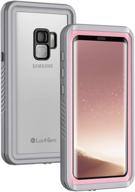 💧 lanhiem samsung galaxy s9 case: ip68 waterproof dustproof shockproof cover with built-in screen protector for full body protection (pink) logo