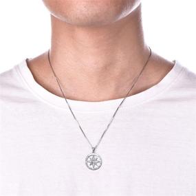 img 2 attached to 🧭 Find Your Way Back Vintage Nautical Graduation Charm Pendant - YL Compass Necklace, Magnetic Direction and Love - (925 Sterling Silver/Stainless Steel)