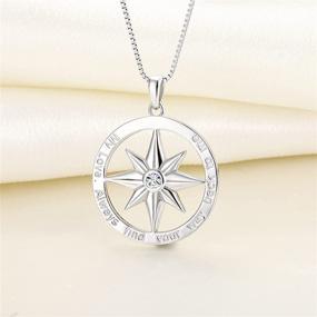 img 1 attached to 🧭 Find Your Way Back Vintage Nautical Graduation Charm Pendant - YL Compass Necklace, Magnetic Direction and Love - (925 Sterling Silver/Stainless Steel)