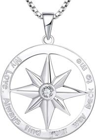 img 4 attached to 🧭 Find Your Way Back Vintage Nautical Graduation Charm Pendant - YL Compass Necklace, Magnetic Direction and Love - (925 Sterling Silver/Stainless Steel)