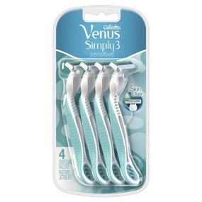 img 4 attached to 💆 Gillette Venus Simply 3 Sensitive Women's Disposable Razors - Pack of 1 (4 Razors Included): 2021 Review, Price, and Features