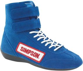 img 1 attached to 👞 Simpson Racing 28800BL Hightop Blue Size 8 SFI Approved Driving Shoes: Lightweight & High Performance Footwear