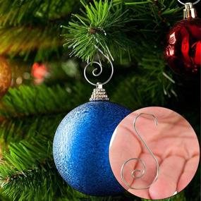 img 2 attached to 🎄 Enhance Your Christmas Decorations with Acronde 120PCS Christmas Ornament Hooks - Silver S-Hooks for Christmas Tree, Balls, and Party Decorations