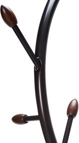 img 1 attached to 🎩 Buy the Versatile Kings Brand Furniture Hall Tree Coat & Hat Rack Stand - Black Metal & Walnut Wood