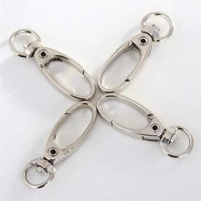 img 1 attached to 🔑 Layseri Pack of 40 Swivel Clasps Snap Hooks - Metal Lobster Claw Clasp-On Keychain Rings for Keys & Lanyards (1.5" Size)