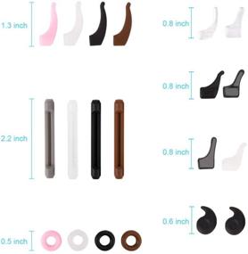 img 2 attached to 👓 Premium Silicone Eyeglass Retainer Set - 20 Pairs, Multicolor Anti-slip Grips, Ear Hooks, Round Holders