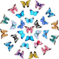 colorful 56-piece alloy butterfly pendant charms: enamel craft supplies for diy earrings, bracelets, and necklaces (14 colors) logo