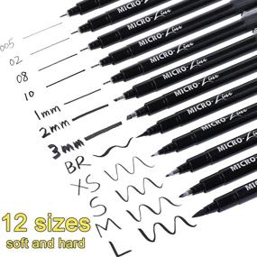 Hand Lettering Pens, Calligraphy Pens, Brush Markers, Soft and Hard Tip - 4  Pcs Black Ink Pen Set for Beginners Writing, Art Drawing, Sketching, Water