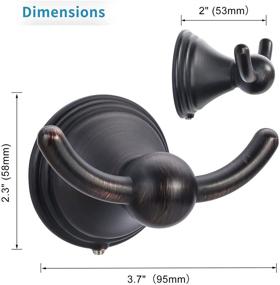 img 1 attached to 🛁 FILTA Oil Rubbed Bronze Bathroom Towel Hooks, Shower Wall Mounted Robe & Towel Hooks, Traditional Bath Towel and Robe Wall Hooks for Hanging Towels - Pack of 2