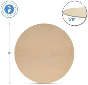 img 3 attached to 🪵 17-Inch Birch Plywood Discs - Pack of 1 Unfinished Wood Rounds for Crafts by Woodpeckers