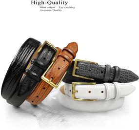 img 2 attached to 👔 Exquisite Genuine Italian Calfskin Leather: Polished Men's Belt Accessories Collection