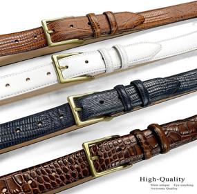 img 3 attached to 👔 Exquisite Genuine Italian Calfskin Leather: Polished Men's Belt Accessories Collection