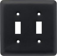franklin brass w10246-fb-c stamped round double toggle switch wall plate/switch plate/cover, flat black – enhance your décor with stylish functionality логотип