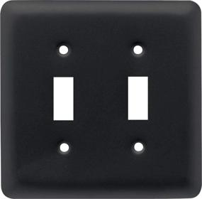 img 4 attached to Franklin Brass W10246-FB-C Stamped Round Double Toggle Switch Wall Plate/Switch Plate/Cover, Flat Black – Enhance Your Décor with Stylish Functionality