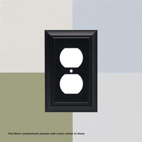 img 1 attached to Franklin Brass W10246-FB-C Stamped Round Double Toggle Switch Wall Plate/Switch Plate/Cover, Flat Black – Enhance Your Décor with Stylish Functionality