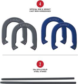 img 3 attached to 🐴 Franklin Sports Horseshoes Set - 4 Horseshoes and 2 Stakes Included - Ideal for Beach or Backyard Horseshoe Play - Traditional Outdoor Game