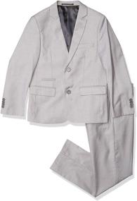 img 4 attached to Isaac Mizrahi Boys' Husky Charcoal 2 Piece Suit - Stylish Clothing for Suits & Sport Coats