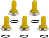esupport yellow 12mm rubber rocker toggle switch knob hat waterproof boot cover cap dustproof oil resistant pack of 5 logo