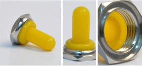 img 2 attached to ESUPPORT Yellow 12Mm Rubber Rocker Toggle Switch Knob Hat Waterproof Boot Cover Cap Dustproof Oil Resistant Pack Of 5