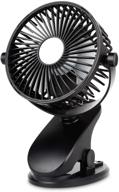 💨 универсальный вентилятор с креплением на зажиме: мини-usb-портативный вентилятор для коляски и кровати с аккумулятором и поворотом на 360°. логотип