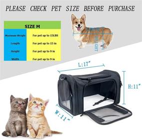img 1 attached to 🐾 NextFri TSA Approved Soft Sided Travel Pet Carrier – Collapsible Carrier for Small to Medium Cats and Dogs