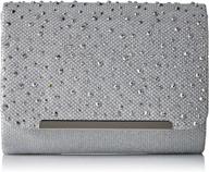 jessica mcclintock katie stones champagne women's handbags & wallets and clutches & evening bags logo