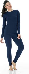 img 4 attached to 🔥 Thermajane Women's Warm Thermal Underwear Long Johns Set with Cozy Fleece Lining