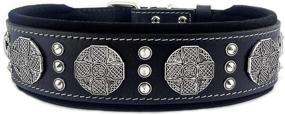 img 3 attached to 🐶 Genuine Leather Dog Collar - Bestia Maximus for Large Breeds: Cane Corso, Rottweiler, Boxer, Bullmastiff, Dogo. High-Quality, 100% Leather, Studded, M-XXL Size, 2.5 Inch Wide, Padded. Made in Europe.