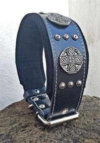 img 1 attached to 🐶 Genuine Leather Dog Collar - Bestia Maximus for Large Breeds: Cane Corso, Rottweiler, Boxer, Bullmastiff, Dogo. High-Quality, 100% Leather, Studded, M-XXL Size, 2.5 Inch Wide, Padded. Made in Europe.