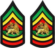 🎖️ 2-pack rgy rasta embroidered iron-on patch for sergeant military logo