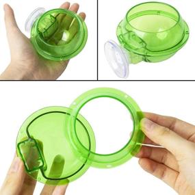 img 1 attached to 🦎 Impressive 2PCS Suction Cup Reptile Feeder: Ideal for Chameleon, Tortoise, Gecko, Snakes, Iguanas, and Lizards!