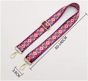 img 1 attached to 👜 Umily Adjustable Length Handbag Purse Strap: Stylish Multicolor Canvas Crossbody Strap for a Guitar Style Upgrade