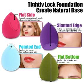 img 2 attached to 💄 12pcs Makeup Sponge Blender Set and 1PCS Beauty Foundation Sponge Blender Holder - Flawless Blending Sponges for Cream, Liquid Foundation & Powder. Ideal Cosmetic Puff Gift for Women.