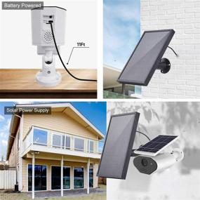 img 3 attached to 🏞️ Indoor / Outdoor Battery Powered Security Camera with Weatherproof Solar Panel for ViewZone Wireless Security Camera, Micro USB Port (5V 1A), Adjustable Mounting Bracket