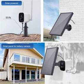 img 2 attached to 🏞️ Indoor / Outdoor Battery Powered Security Camera with Weatherproof Solar Panel for ViewZone Wireless Security Camera, Micro USB Port (5V 1A), Adjustable Mounting Bracket
