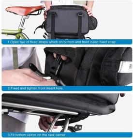 img 1 attached to Rhinowalk 12L Bike Trunk Bag: Versatile Bicycle Rack Rear Carrier with Rain Cover