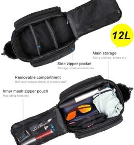 img 2 attached to Rhinowalk 12L Bike Trunk Bag: Versatile Bicycle Rack Rear Carrier with Rain Cover