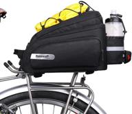 rhinowalk 12l bike trunk bag: versatile bicycle rack rear carrier with rain cover logo