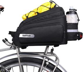 img 4 attached to Rhinowalk 12L Bike Trunk Bag: Versatile Bicycle Rack Rear Carrier with Rain Cover