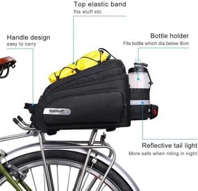 img 3 attached to Rhinowalk 12L Bike Trunk Bag: Versatile Bicycle Rack Rear Carrier with Rain Cover