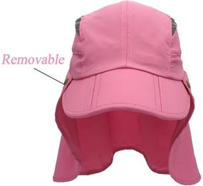 img 1 attached to UPF 50+ Sun Protection Kids' Bucket Hat 👒 with Removable Neck Flap - Ideal for Boys and Girls