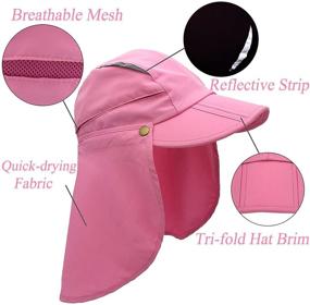 img 2 attached to UPF 50+ Sun Protection Kids' Bucket Hat 👒 with Removable Neck Flap - Ideal for Boys and Girls