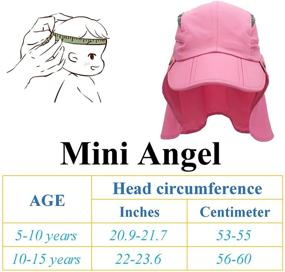 img 3 attached to UPF 50+ Sun Protection Kids' Bucket Hat 👒 with Removable Neck Flap - Ideal for Boys and Girls