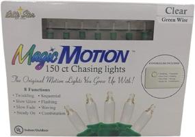 img 2 attached to Enhance Your Holiday Décor with Brite Star 150 Count 8-Function Chasing Light Set - Green Wire, Clear Lights