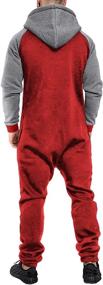 img 1 attached to 🔥 COOFANDY Men's Hooded Jumpsuit: Stylish and Lightweight Rompers with Pockets