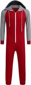 img 3 attached to 🔥 COOFANDY Men's Hooded Jumpsuit: Stylish and Lightweight Rompers with Pockets