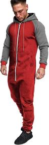 img 2 attached to 🔥 COOFANDY Men's Hooded Jumpsuit: Stylish and Lightweight Rompers with Pockets